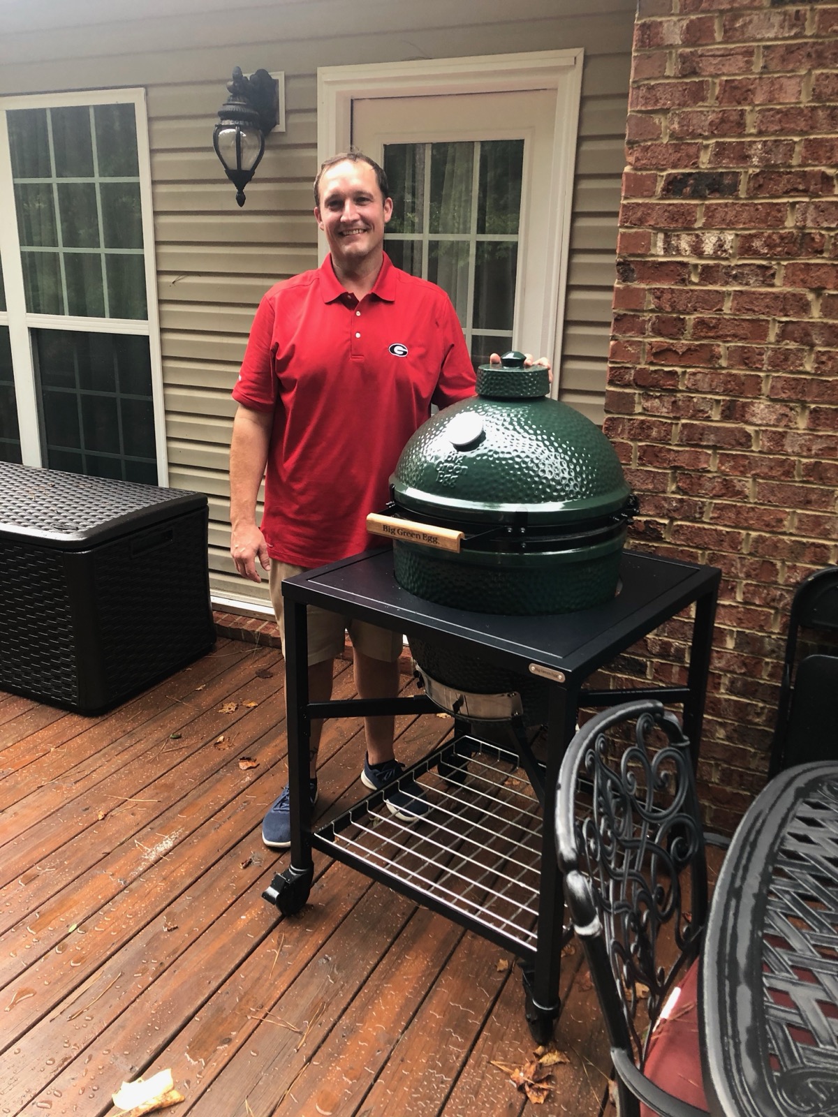 Ron with his Big Green Egg